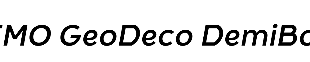 FSP DEMO GeoDeco DemiBold Italic