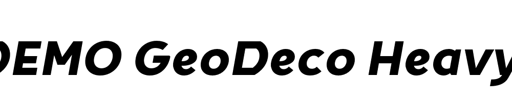 FSP DEMO GeoDeco Heavy Italic