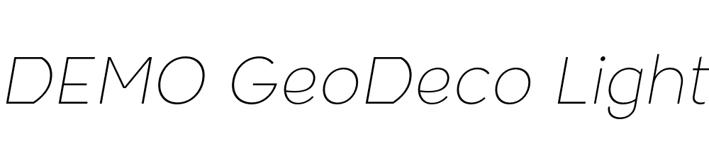 FSP DEMO GeoDeco Light Italic