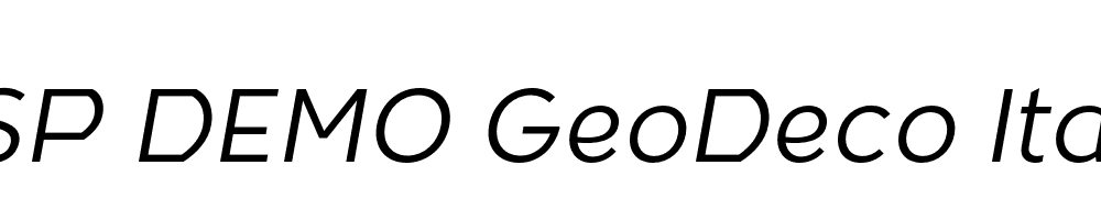 FSP DEMO GeoDeco Italic