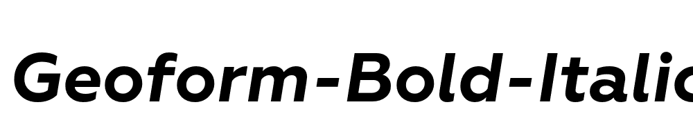 Geoform-Bold-Italic