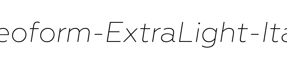 Geoform-ExtraLight-Italic