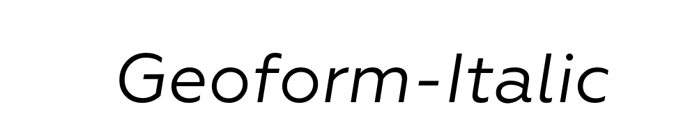 Geoform-Italic