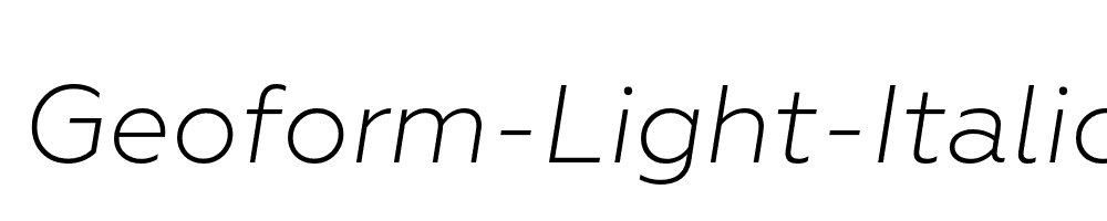 Geoform-Light-Italic