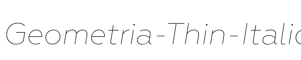 Geometria-Thin-Italic