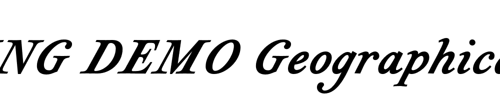  DEMO Geographica Bold Italic