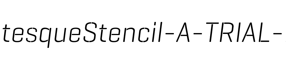 GeogrotesqueStencil-A-TRIAL-Lt-Italic