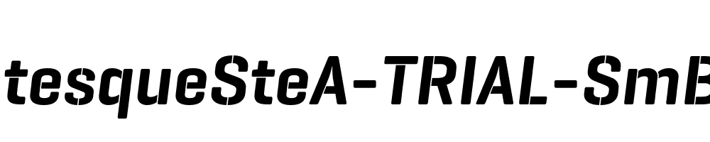 GeogrotesqueSteA-TRIAL-SmBd-Italic