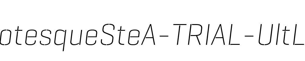 GeogrotesqueSteA-TRIAL-UltLt-Italic