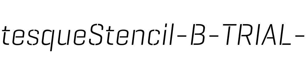 GeogrotesqueStencil-B-TRIAL-Lt-Italic