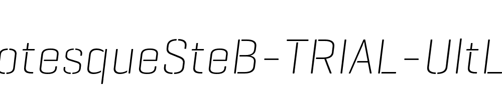 GeogrotesqueSteB-TRIAL-UltLt-Italic