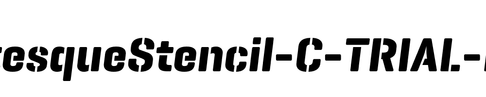 GeogrotesqueStencil-C-TRIAL-Bd-Italic