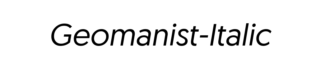 Geomanist-Italic