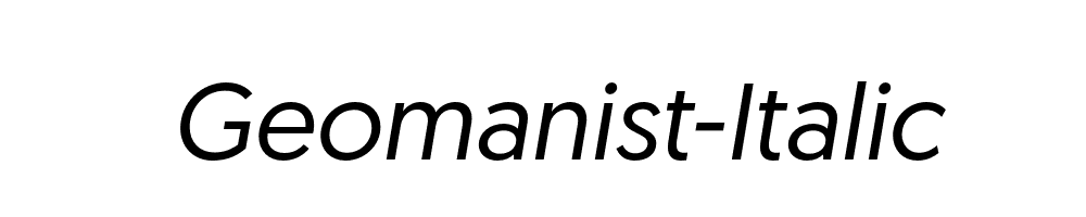 Geomanist-Italic