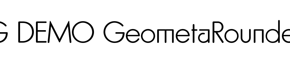  DEMO GeometaRoundedLight Regular