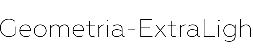 Geometria-ExtraLight