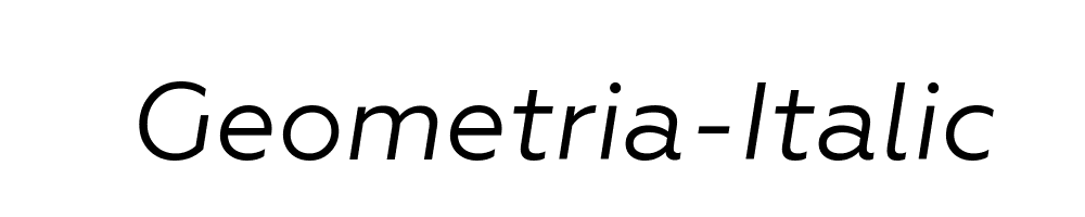 Geometria-Italic