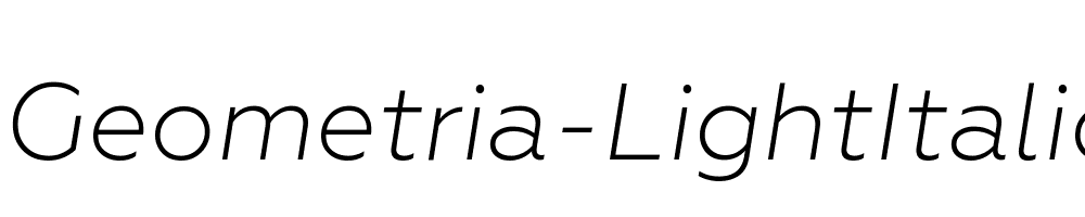 Geometria-LightItalic