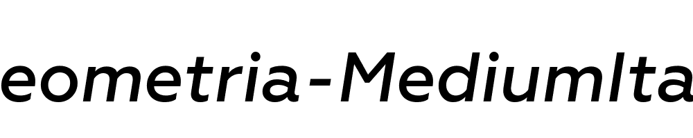 Geometria-MediumItalic