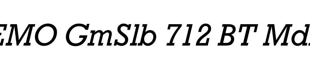 FSP DEMO GmSlb 712 BT Mdm Italic