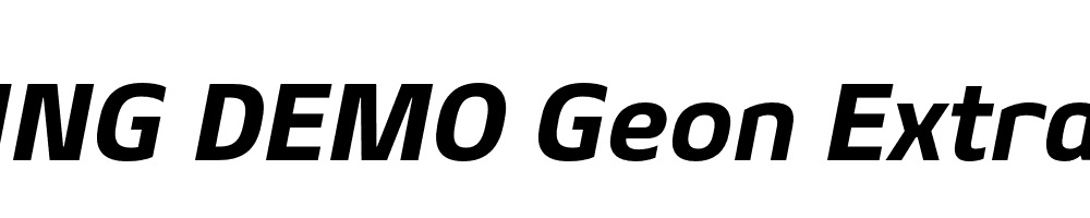  DEMO Geon ExtraBold Italic