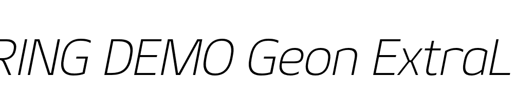  DEMO Geon ExtraLight Italic