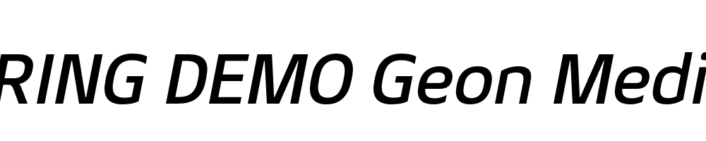  DEMO Geon Medium Italic