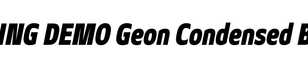  DEMO Geon Condensed Black Italic