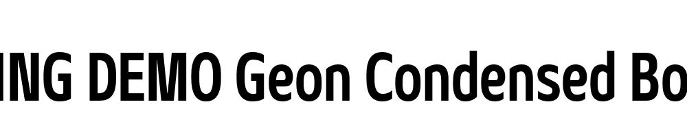  DEMO Geon Condensed Bold Regular