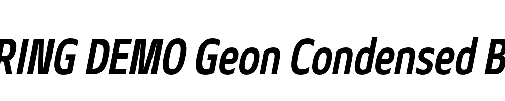  DEMO Geon Condensed Bold Italic