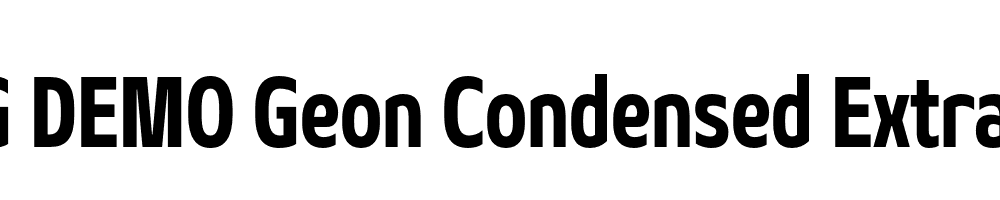  DEMO Geon Condensed ExtraBold Regular