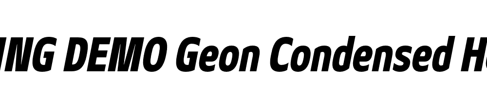  DEMO Geon Condensed Heavy Italic