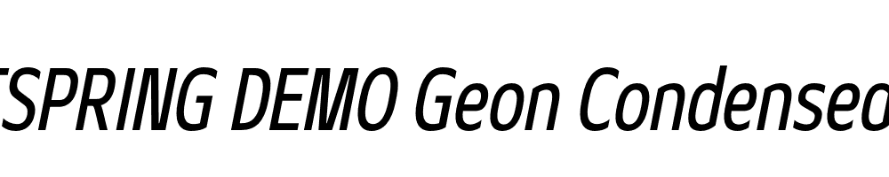  DEMO Geon Condensed Italic