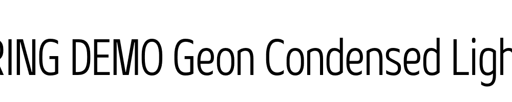  DEMO Geon Condensed Light Regular