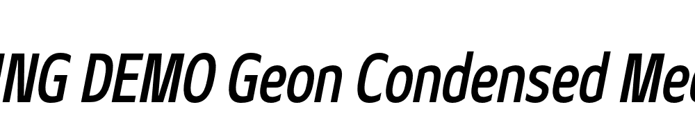  DEMO Geon Condensed Medium Italic