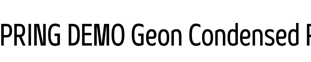  DEMO Geon Condensed Regular