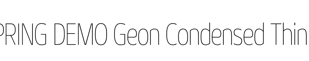  DEMO Geon Condensed Thin Regular