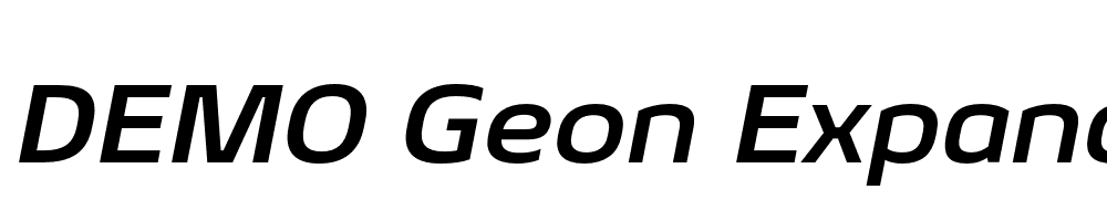  DEMO Geon Expanded Bold Italic