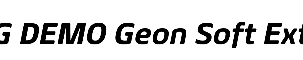  DEMO Geon Soft ExtraBold Italic