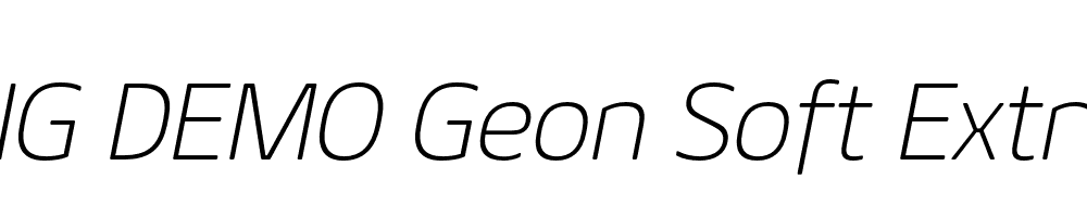  DEMO Geon Soft ExtraLight Italic