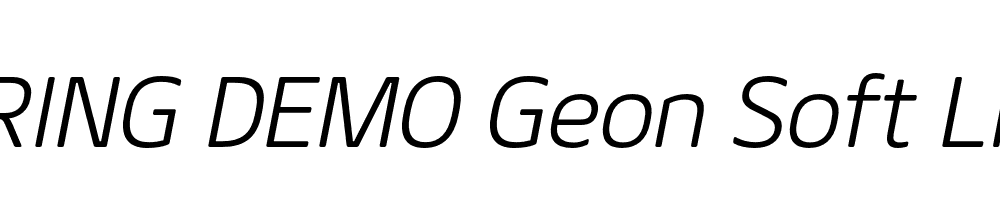  DEMO Geon Soft Light Italic