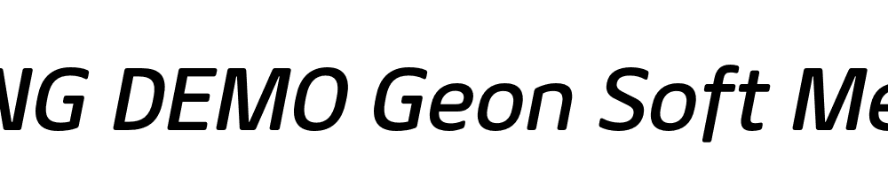  DEMO Geon Soft Medium Italic