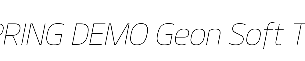  DEMO Geon Soft Thin Italic