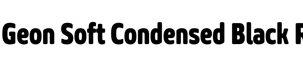  DEMO Geon Soft Condensed Black Regular