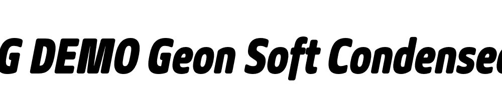  DEMO Geon Soft Condensed Black Italic