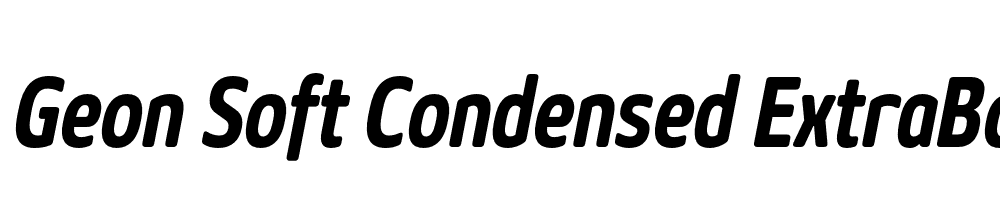  DEMO Geon Soft Condensed ExtraBold Italic