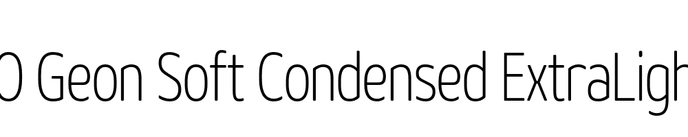  DEMO Geon Soft Condensed ExtraLight Regular