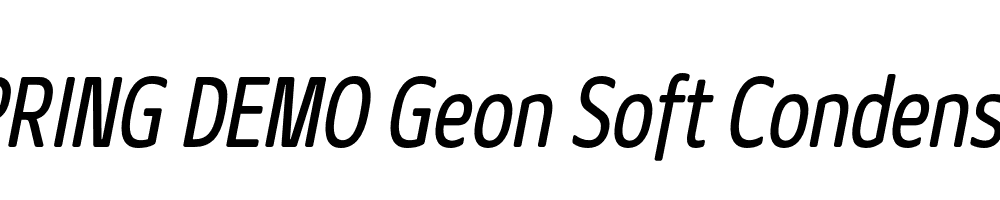  DEMO Geon Soft Condensed Italic