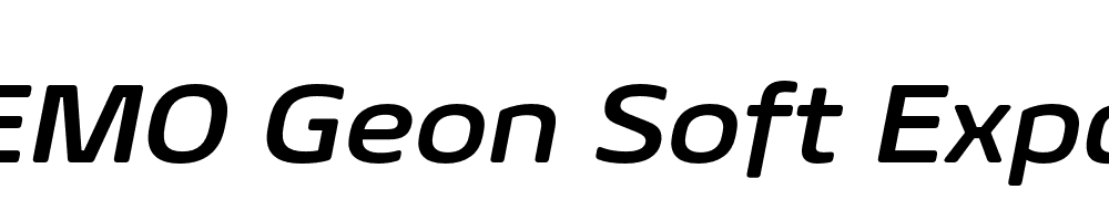  DEMO Geon Soft Expanded Bold Italic