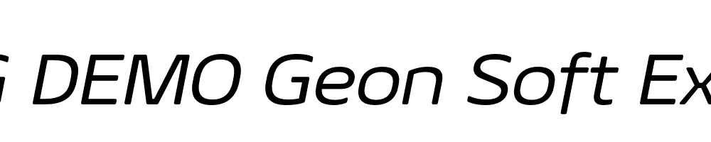  DEMO Geon Soft Expanded Italic